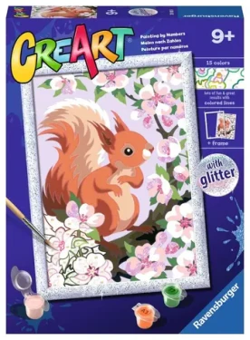 Ravensburger CreArt Roztomilá veverka (se třpytkami)