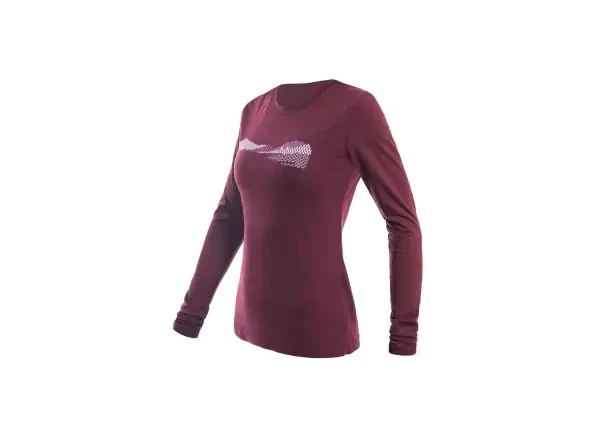 Sensor Merino Air PT Hills dámské triko dlouhý rukáv Port Red vel. M