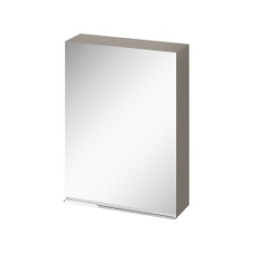 CERSANIT - Zrcadlová skříňka VIRGO 60 šedý dub s chromovými úchyty S522-015