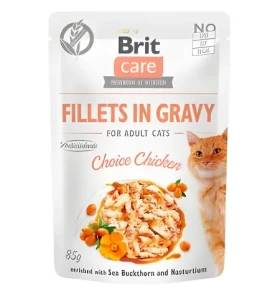 Brit Care Cat Choice Chicken / Kapsičky pro kočky / Filety ve šťávě / 85 g