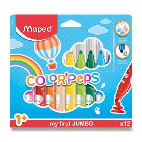 Dětské fixy MAPED Colour´Peps JUMBO - 12 barev