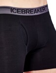 Pánské merino boxerky ICEBREAKER Mens Anatomica Boxers wFly, Black velikost: XL