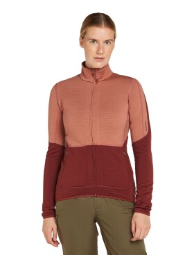 ICEBREAKER Wmns 400 RealFleece Descender LS Z, Cedar Wood/Port/Cb (vzorek) velikost: S