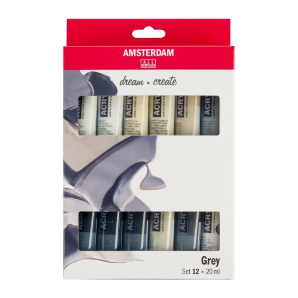 Talens Amsterdam Acryl sada 12x20 ml Grey