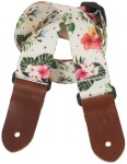 Perri's Leathers 7671 Ukulele Strap White Flowers