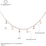Ocelový náhrdelník Murarito Gold - chirurgická ocel, srdíčko, Zlatá 38 cm + 5 cm (prodloužení)