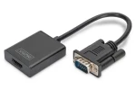 Digitus DA-70473 černá / Převodník VGA/audio na HDMI / Full HD 1080p/60Hz / 3,5mm audio / 15 cm (DA-70473)