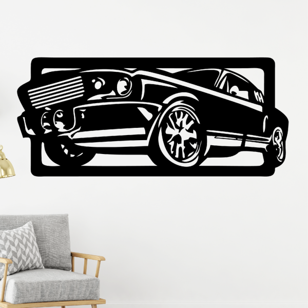 Samolepka Auto Ford Mustang Barva: černá, Velikost: 80 x 37 cm