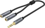 Unitek Audio rozdvojka miniJack / Rozdvojka / miniJack (M) - 2x miniJack (F) / 0,2 m (Y-C956ABK)