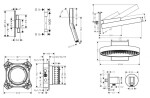 HANSGROHE - Sprchový set s baterií pod omítku, s tělesem, průměr 36 cm, 3 proudy, chrom SANI21HHH008