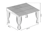 Sojag Portland nástěnná pergola 10x14 288x426x240 cm antracit