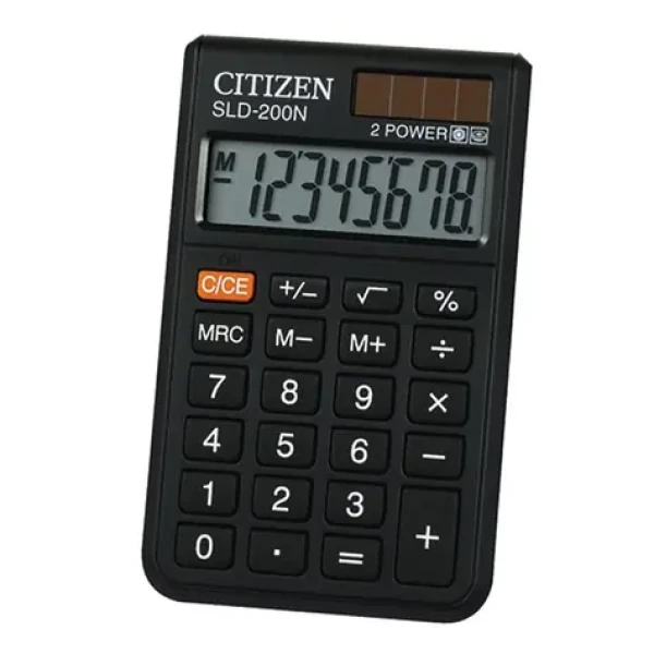 Citizen SLD-200NR / Kapesní kalkulačka / 8 -místný LCD / Matematické funkce / M+/M- (ACCISLD20K8B)