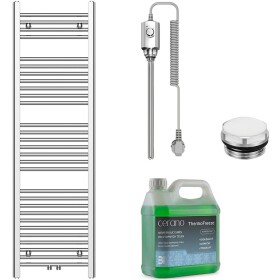 CERANO Koupelnový elektrický radiátorový set Benito - 600W - chrom - 1500x450 mm
