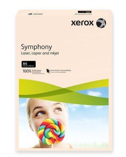 Xerografický papír barevný XEROX Symphony A4, 160g, 250ls - lososová