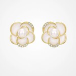 Náušnice v podobě rozkvetlé květiny Medina, Zlatá