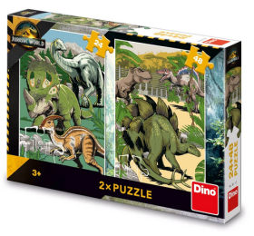 Puzzle Jurský svět 24+48 dílků