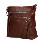 Stylová dámská koženková crossbody kabelka Orniva, coffee