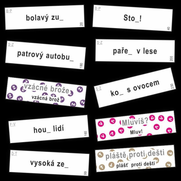 Spodoba hlásek - kartičky k procvičení spodoby hlásek na konci slova i ve slově - Jitka Rubínová