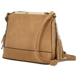Módní dámská koženková crossbody kabelka Vaios, camel