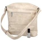 Módní dámská koženková crossbody kabelka Lajla, béžová