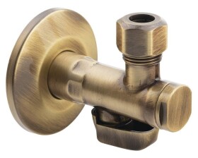 SAPHO - Rohový ventil s matkou, 1/2"x 3/8", bronz 2020BRO