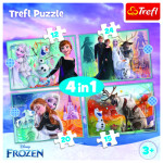 Puzzle Ledové království - Úžasný svět 4v1 (12,15,20,24 dílků) - Trefl