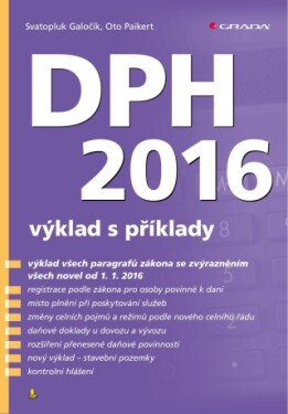 DPH 2016 - Svatopluk Galočík, Oto Paikert - e-kniha