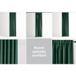 Zatemňovací závěs blackout RESTILO tmavě zelený 140 x 245 cm