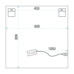 Tutumi - Zrcadlo LED 60x60 YH-BL-12 HOM-01513