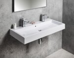 SAPHO - ORINOKO dvojumyvadlo, litý mramor, 100x42 cm, bílá OR101