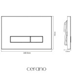 CERANO - Ovládací tlačítko splachování Slim k WC modulu Profi - ABS - bílá CER-476897