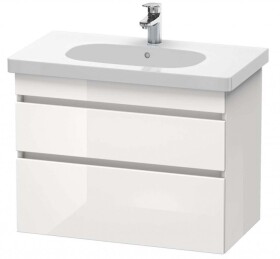 DURAVIT - DuraStyle Umyvadlová skříňka 61x80x45 cm, 2 zásuvky, lesklá bílá DS648402222