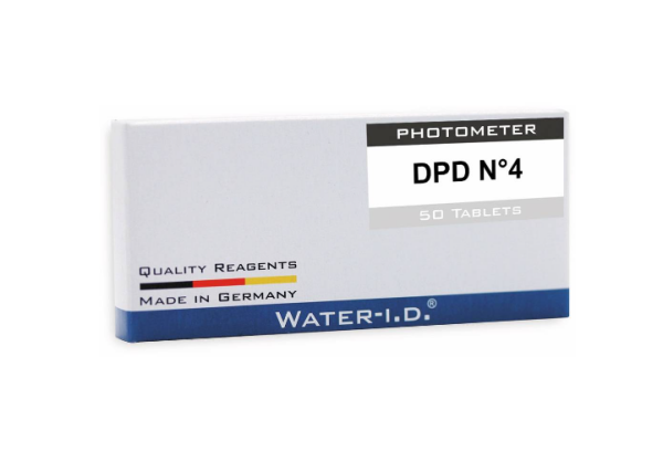 Water I:D Water-I.D. DPD N°4 Náhradní tablety pro digitální tester Pool Lab 2.0 - ke stanovení hodnoty kyslíku v bazénové vodě, balení 10 ks