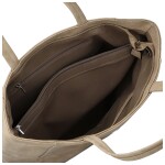 Trendy dámská koženková kabelka na rameno Faidra, krémová