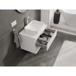 MEXEN/S - Orio koupelnová skříňka pod umyvadlo 70 cm s deskou, 2 zásuvky, bílá mat 91A10-07047-2-BFFC01