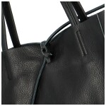 Luxusní dámská kožená kabelka Jane, černá new