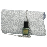 Módní dámské psaníčko Michelle Moon Símia, stříbrné