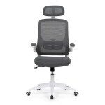 Kancelářská židle, houpací mechanismus, šedá síťovina, KA-Q843 GREY