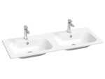RAVAK - Chrome Slim Dvojumyvadlo 120x49 cm, s přepadem, 2 otvory pro baterii, bílá XJG01112001