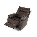 TV a relaxační křeslo s elektrickým ovládáním, potah hnědá látka v dekoru vintage, 1 motor 240V