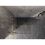 MEXEN/S - Lunar T sprchový kout dveře křídlové levá 120 x 120, transparent, zlato kartáčovaná 834T-120-120-55-00-L