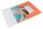ESSELTE Desky na dokumenty Colour'Breeze korálová / A4 / karton / s gumičkou (628494)