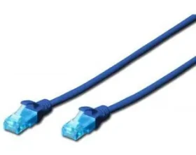 Digitus DK-1512-005/B modrá / Patch kabel / Cat5e / U/UTP / PVC / 0,5 m (DK1512005/B)