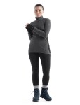 Dámská merino mikina, zip ICEBREAKER Wmns Descender LS Zip, Jet Heather/Black velikost: XL