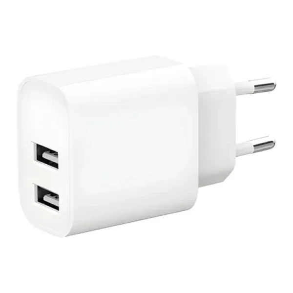 Gembird síťová nabíječka 2xUSB-A bílá / Nabíječka / 5V / 2,4 A / 12W (TA-UC-2A12-01)