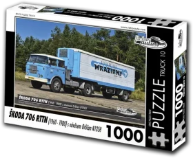 RETRO-AUTA Puzzle TRUCK č.10 Škoda 706 RTTN s návěsem Orličan N12CH