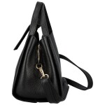 Luxusní dámská kožená kabelka do ruky Roswita, černá