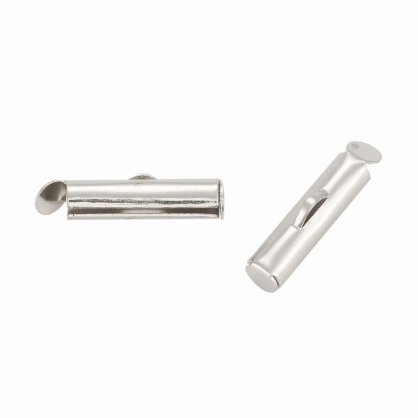 Železné zakončovací trubičky - 13 x 5,5 mm - platinové - 1 ks