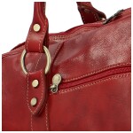 Luxusní kožená cestovní taška Doxia, červená