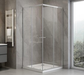 Aqualine AGGA čtvercová sprchová zástěna 900x900mm, čiré sklo HLF909Y